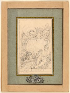 Armorial Bookplate for Crozat, Baron de Thiers by François Boucher
