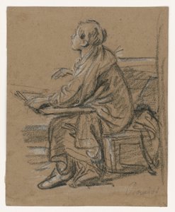 Young Draftsman (?) Seated Figure Holding a Portfolio