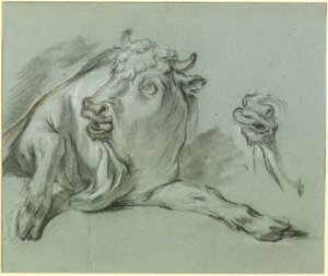 Resting Bull. Study for the Painting "The Rape of Europa" in the Louvre Museum in Paris