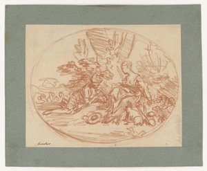Resting Couple Under Trees (Counterproof)