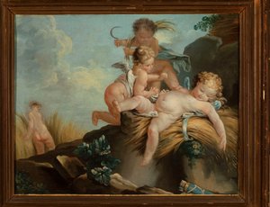 Putti Playing Among the Grain (The Harvesting Love) by François Boucher