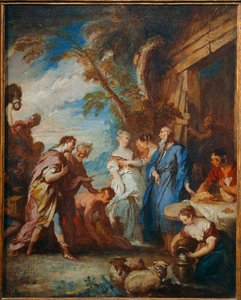 Rebecca Receiving Gifts from Eliezer on Behalf of Abraham by François Boucher