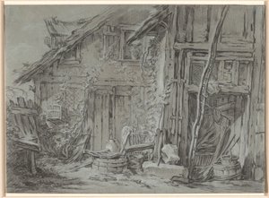 The Dilapidated Farmhouse by François Boucher