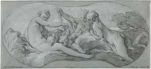 The Three Graces Playing with Cupid by François Boucher