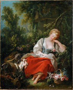 The Dreaming Shepherdess by Francois Boucher