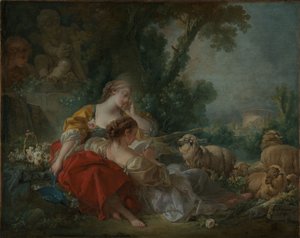 Two Shepherdesses by François Boucher