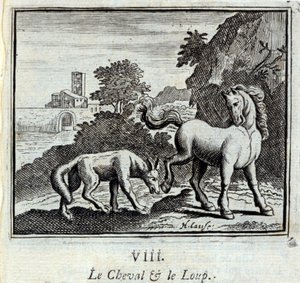The Horse and the Wolf (Illustration by François Chauveau) by Francois Chauveau