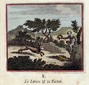 The Hare and the Tortoise - Fables by Jean de La Fontaine by Francois Chauveau