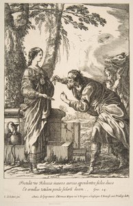 Rebecca and Eliezer by Francois Chauveau