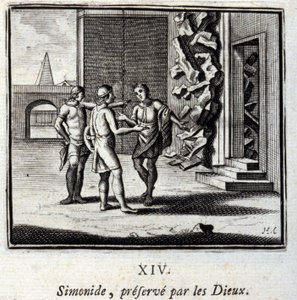 Simonides preserved by the Gods (Illustration by François Chauveau)