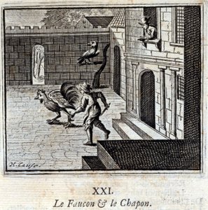 The Falcon and the Capon (Illustration by François Chauveau) by Francois Chauveau