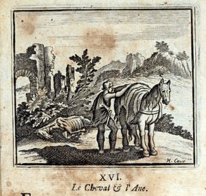 The Horse and the Donkey by Francois Chauveau