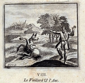 The Old Man and the Donkey (Illustration by François Chauveau) by Francois Chauveau