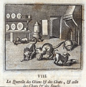 The Quarrel of Dogs and Cats, and that of Cats and Mice by Francois Chauveau