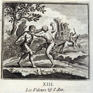 The Thieves and the Donkey (Illustration by François Chauveau) by Francois Chauveau