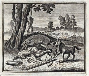 The Wolf and the Hunter by Francois Chauveau