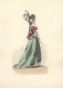 Woman in Jacket and Skirt, Era of Marie Antoinette by Francois Claudius Compte Calix
