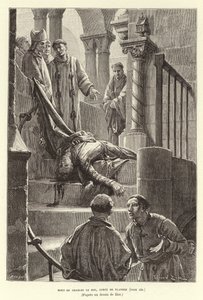 Death of Charles the Good, Count of Flanders, Bruges by Francois Edouard (after) Zier