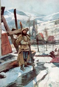 Standing Guard near Metzeral, Alsace, January 1916, 1926 by Francois Flameng