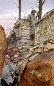 The Mont Renault lookout (April 1918) by Francois Flameng