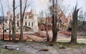 The Ruins of a House, Soupir, First World War, April 1917 by Francois Flameng