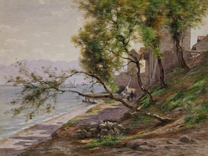 On the Edge of Lake Geneva by Francois Furet