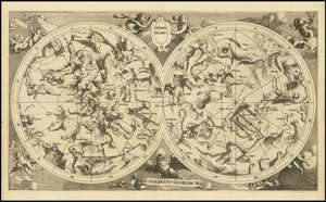 1720 celestial map - Hemel Globe. Coeli Enarrant Gloriam Dei by François Halma