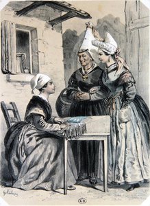 Lacemakers of Caen in Normandy, from 