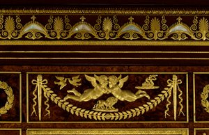Furniture: details of the wardrobe greenhouse jewels of the Empress Josephine de Beauharnais by Francois Honore Georges Jacob Desmalter