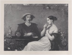 The Café, 1840 by Francois Joseph Aime de Lemud