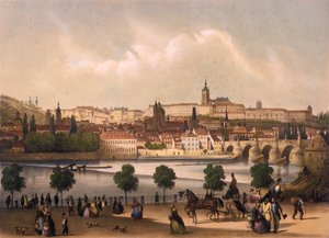 View of the Little Quarter and Prague Castle Hradcany by Francois Joseph Sandmann
