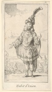 Habit of Ixion: a man wearing a tonnelet with a sword in the belt, a turban with one la..., ca. 1721