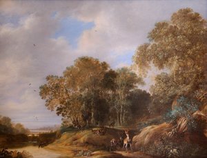 Landscape with Deer by Francois Knibbergen