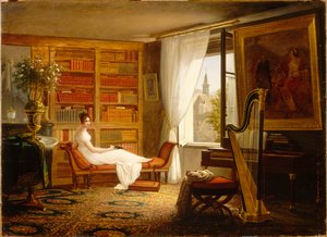 Salon of Madame Récamier at the Abbaye-aux-Bois by Francois Louis Dejuinne