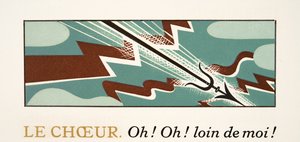 Graphic illustration from Prometheus Bound by Aeschylus, pub. 1941 by Francois Louis Schmied