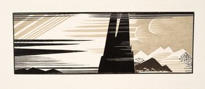 Graphic illustration from Prometheus Bound by Aeschylus, pub. 1941 by Francois Louis Schmied
