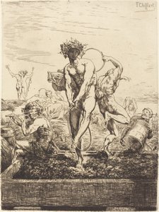 Grape Harvest by Francois Nicolas Chifflart
