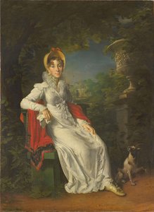 Caroline Bonaparte, Queen of Naples and Sicily, in the Bois de Boulogne by Francois Pascal Simon Gerard