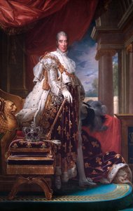 Portrait of King Charles X of France in his coronation robes by Francois Pascal Simon Gerard