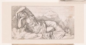 Statue of Reclining Cleopatra by Francois Perrier