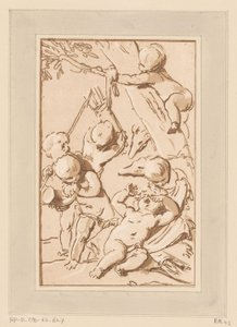 Amors Resting After the Hunt by Francois Philippe Charpentier