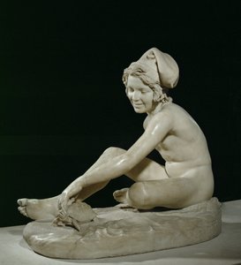 Neapolitan fisher-boy playing with a turtle by Francois Rude