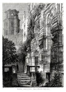 Heidelberg Castle, Germany, 1886 by Francois Stroobant