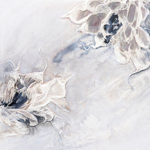 Abstract White Blooms by Françoise Wattré