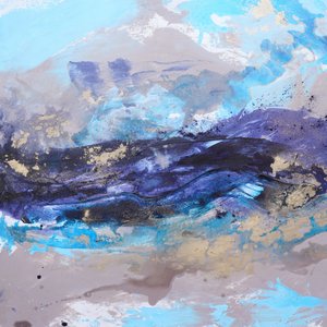 Purple Ocean Waves by Françoise Wattré