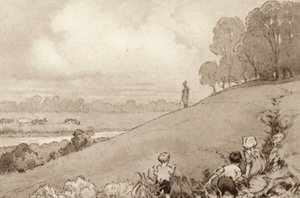 Illustration for The Scholar-Gipsy by Matthew Arnold by Frank Adams