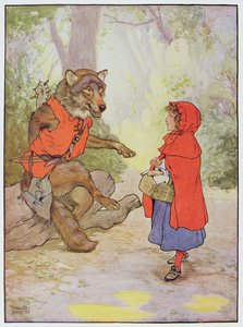 Little Red Riding Hood and the Wolf, illustration from 