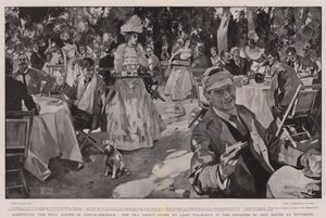 Lightening the Dull Hours of Convalescence, the Tea Party Given by Lady Falkiner in the Grounds of Her House at Wynberg