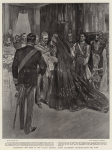 Registering the Birth of the Italian Princess, Queen Margherita Congratulating the King by Frank Craig