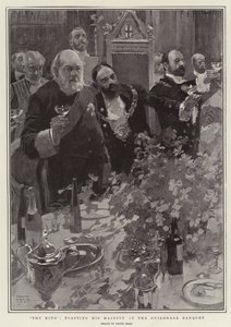 The King, Toasting His Majesty at the Guildhall Banquet by Frank Craig